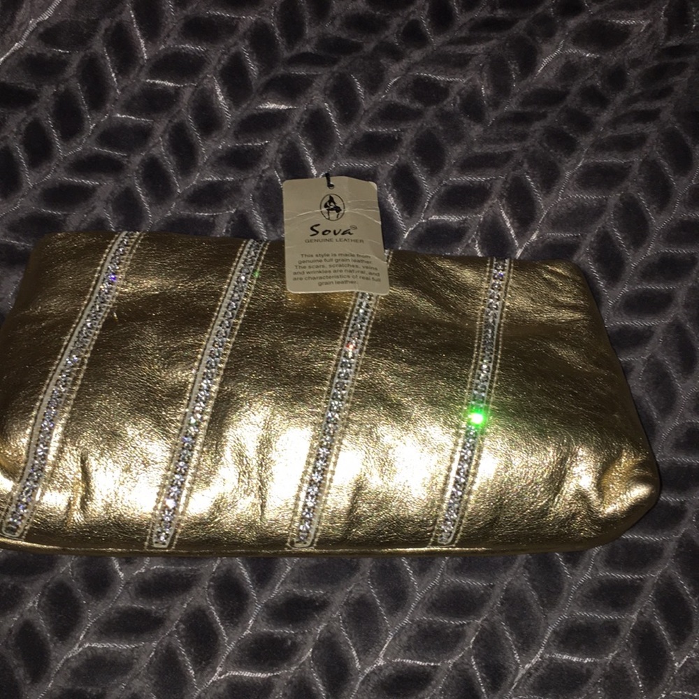 Sova Genuine leather gold purse